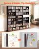 Media Storage Cabinet, 8-Tier DVD Shelf Organizer, 142 X 22 X 130 Cm Multimedia Storage Organizer for CDs, DVDs, Books & Games, CD Shelf for Living