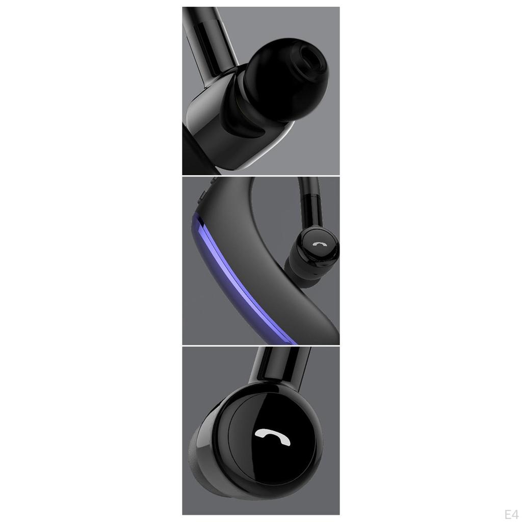 5.0 Earpiece 180 Rotatable Ear Hook for Office Call Reporter Fits Left Right Ears Battery