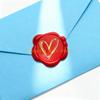 KX4B Pack of 50 Heart Wax Seal Sticker Waterproof Decoration Use