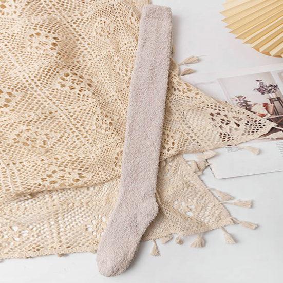 Over Knee Socks Windproof Leg Slimming Washable Winter Thermal Female Long Tube Socks Daily Wear