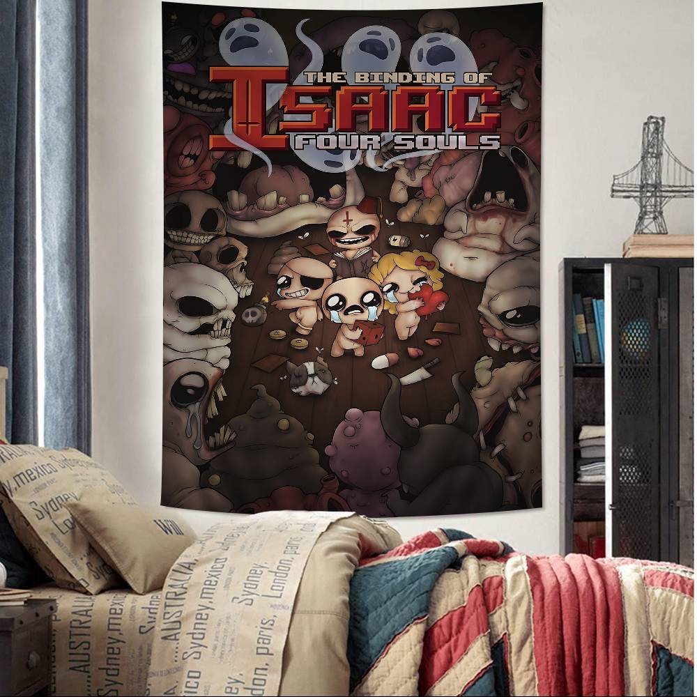 The Binding Of Isaac Classic Vintage Anime Cartoon Tapestry Home Decoration Hippie Bohemian Decoration Divination Home Decor