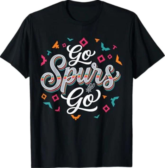 Go Spurs Go Basketball Season Game Day Basketball Fan T-Shirt S
