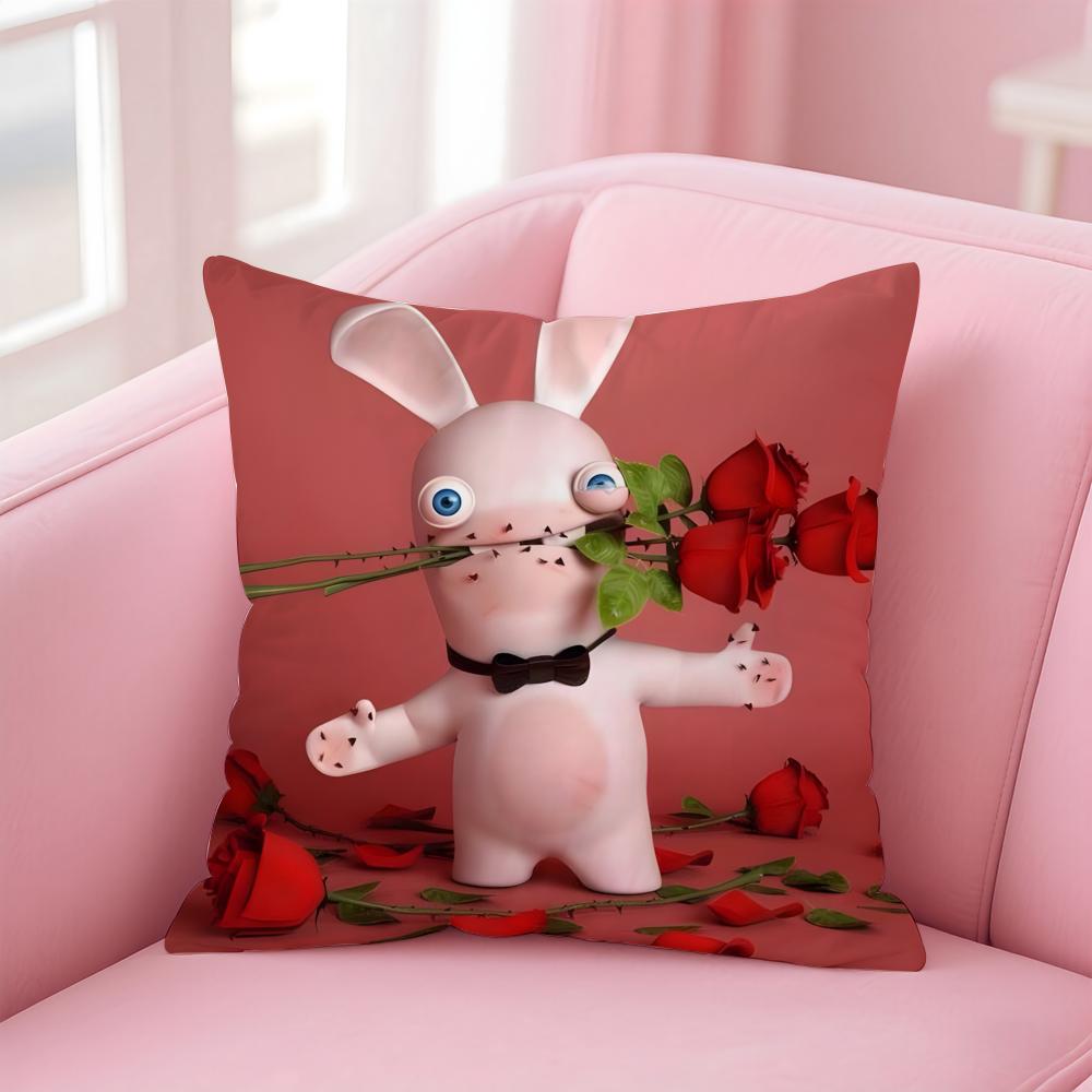 R-Rabbids I-Invasion Cushion Cover Home & Car Multi-Scene Pillow Cover - Reversible, Soft & Durable for Daily Use