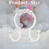Shower Curtain Hooks, 12 Pcs Clear Shower Curtain Rings, Plastic Glide Roller Shower Hooks, Rust Proof Anti-Drop Shower Rings, Smooth Sliding Double