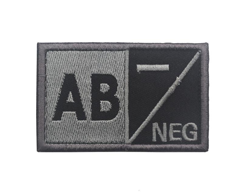 Sea Customer 8X5CM Tactical Helmet Blood Type Morale Patch - Embroidered Fabric Badge for Outdoor Backpacks.