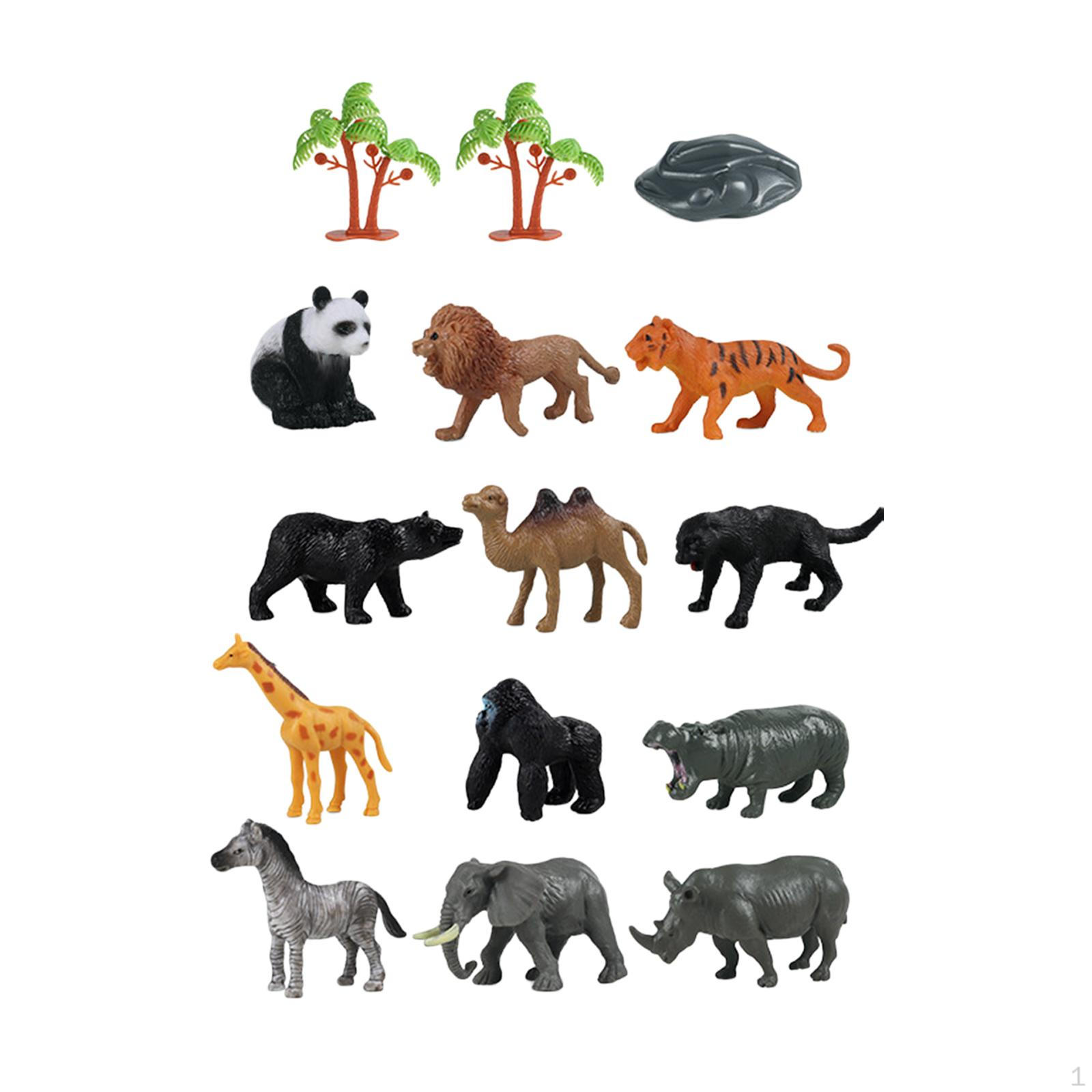 Animal Toy Figure Tube, Small Toy, Collectible, Preschool Playset with Various Figures Wildlife Animal