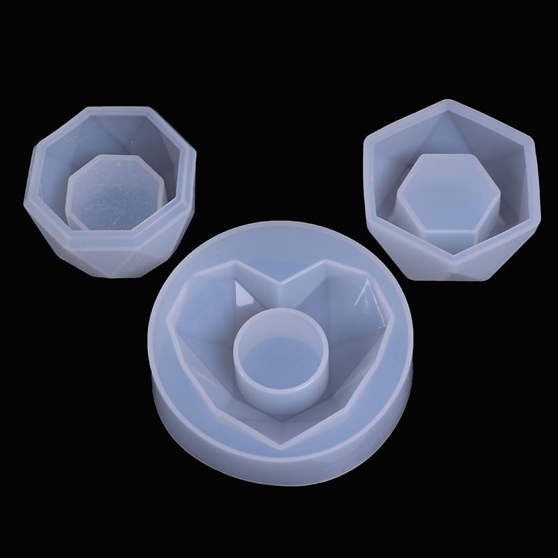 Geometric Diamond Shaped Surface Succulent Plant Flower Pot Silicone Mold