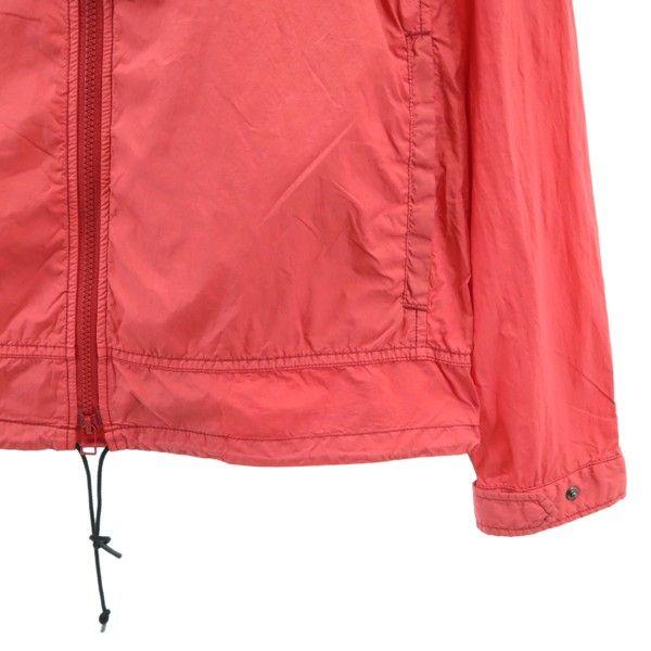 unused Johnbull Long sleeve Garment die Zip hoodie M Red Nylon Men's Used