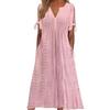 Wish Fashion Casual Loose High Waist Embroidered Solid Color Dress Tide
