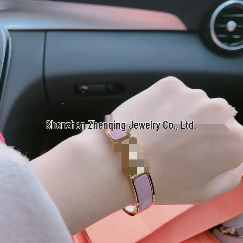 Náramek s písmenem H pozlacený 18k smaltovaný - Klasická móda, Více barev, Ideální pro páry