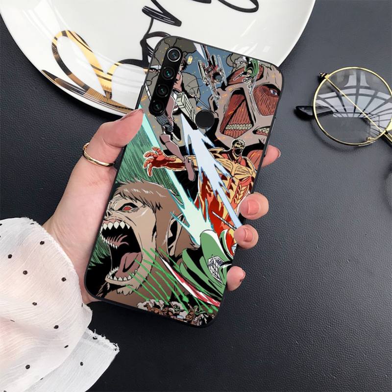 Attack On Titan japanese anime Phone Case For Xiaomi Redmi note 7 8 9 t max3 s 10 pro lite coque shell cover funda