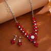 European & American High-Design Vintage Floral Necklace & Earrings Bridal Set