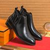 Fashion Fashion Zipper Mens Ankle Boots Casual Slip On Male Walking Booties 2025 New Leather Chelsea Boots Men High Top Shoes Botas