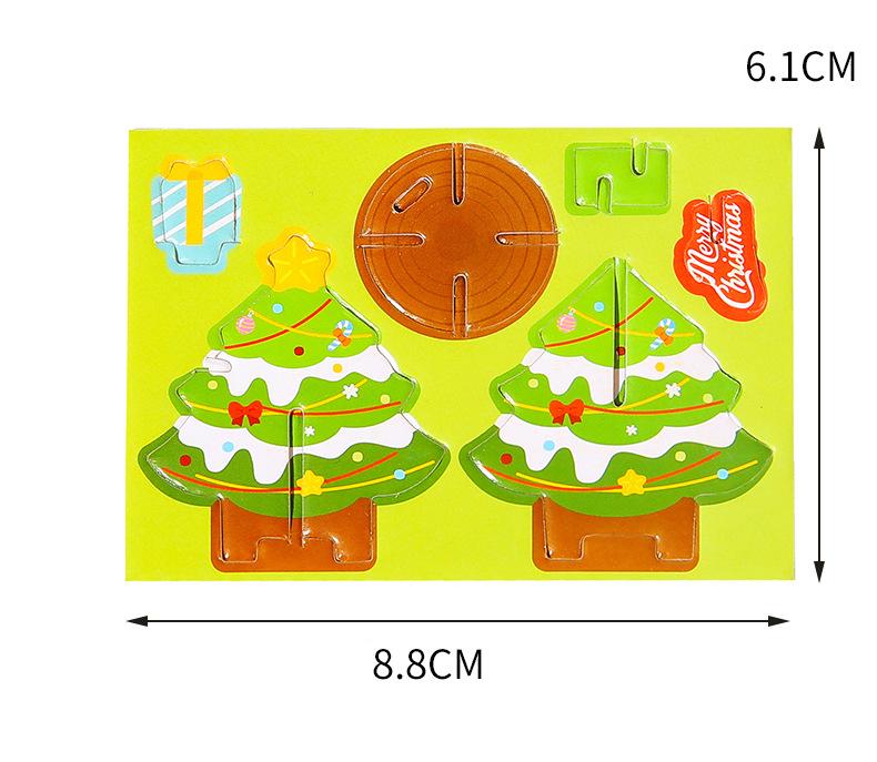 30Pcs Mini Cartoon Santa Claus Snowman Paper Jigsaw Puzzles Educational Toy for Kids Christmas Party Favors Kindergarten Rewards