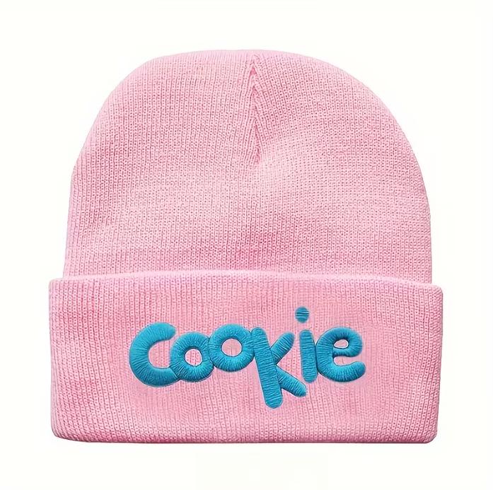 Autumn-Winter 3D Embroidery Knit Hat - Unisex Warm Wool Head Cover