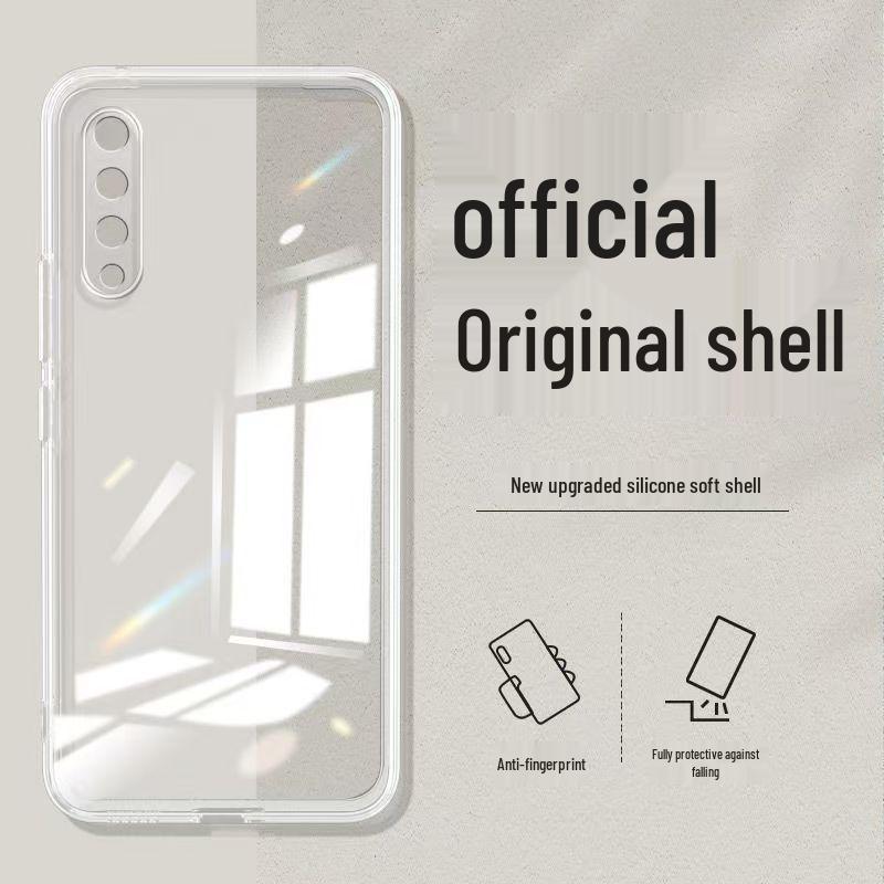 Compatible with Xiaomi 9SE: Simple Solid Color Liquid Silicone Full-Coverage Anti-Drop Soft Phone Case.