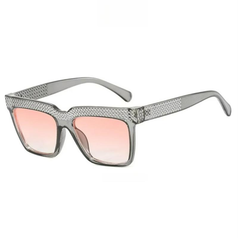 Square Diamond Shiny Ladies Fashion Sunglasses Vintage Gorgeous Suitable for Street Party Po Accessories