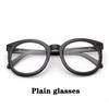 New fashion simple unisex anti blue light big black round Plain glasses for men women glasses for computer radiation protection