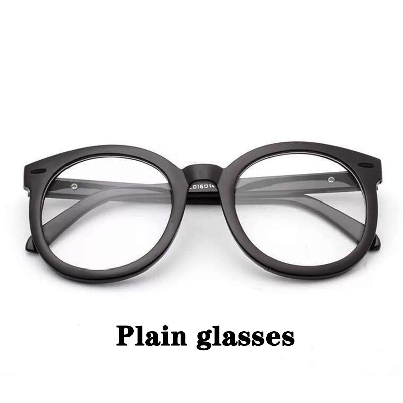 New fashion simple unisex anti blue light big black round Plain glasses for men women glasses for computer radiation protection