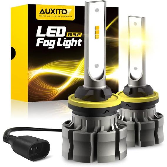 AUXITO 880 LED Fog Light Bulbs, 6000LM 6500K Cool White Light, 300% Brightness 885 893 899 Led Fog Lights, CSP LED Chips, DRL Replacement For Cars, золотисто-желтый
