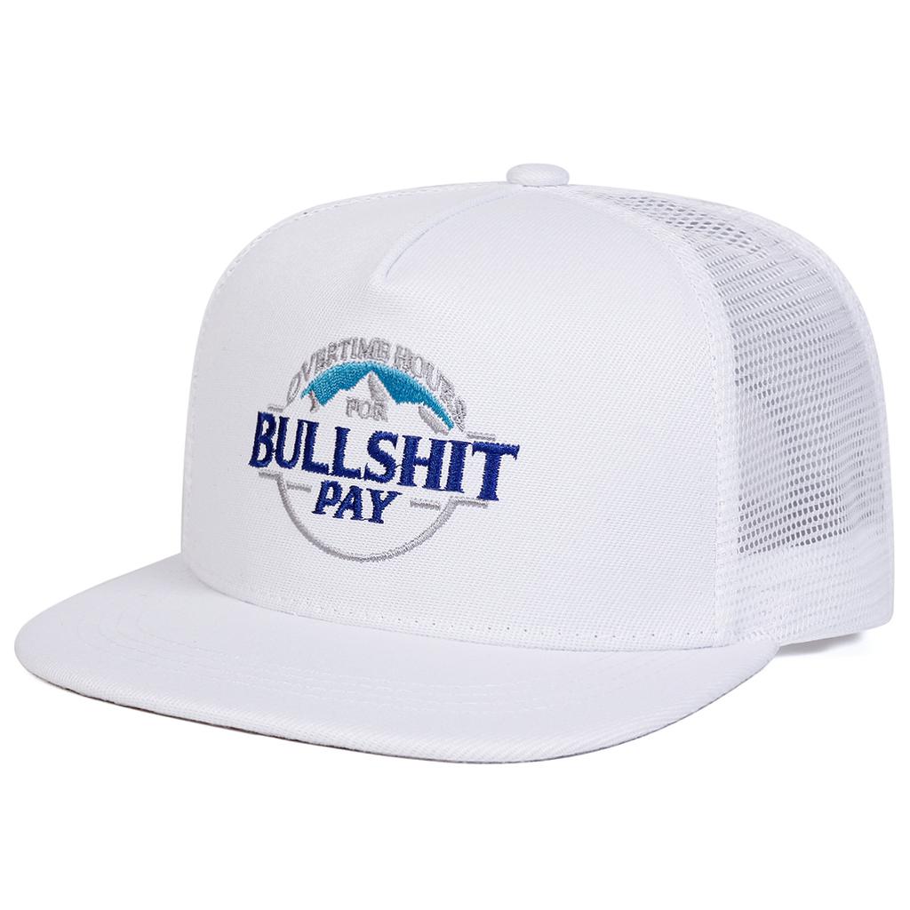 Women Bullshit Pay Letter Print Embroidery Hip-Hop Net Hats Spring Summer Outdoor Use Adjustable Casual Baseball Caps Sunscreen Hat For Men And
