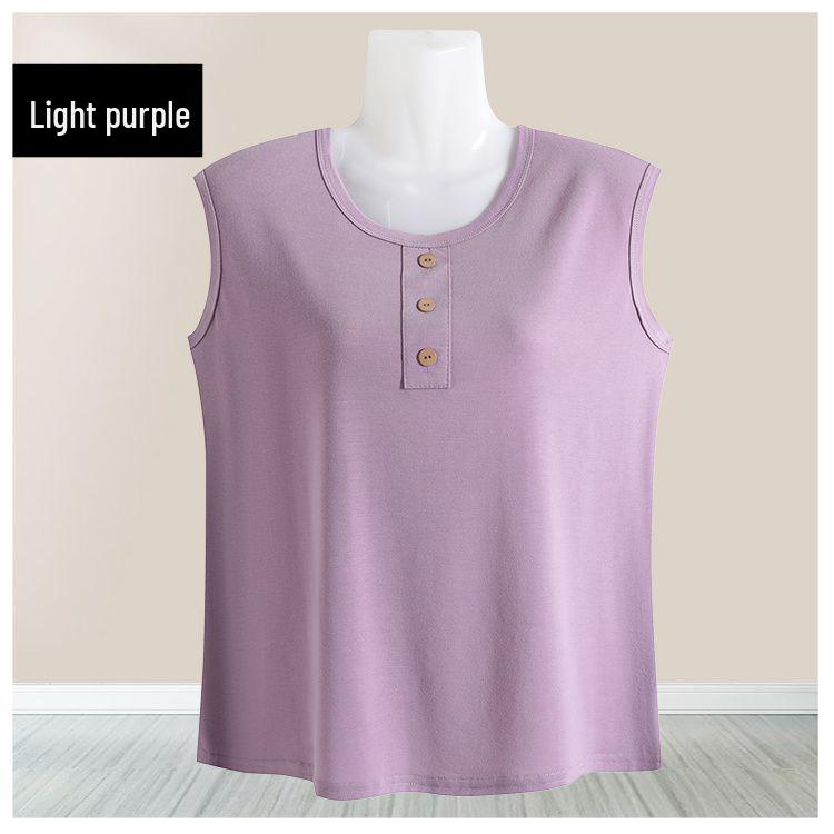

Women s Wide Shoulder Loose Sleeveless Camisole for Middle-aged & Elderly 3XL (120-140 jin)