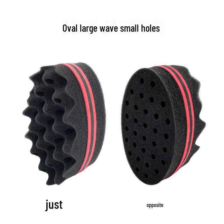 Oval Curling Sponge Roll Brush for Messy or Short Hair
