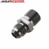 ADLERSPEED  6AN -6AN Male Flare To M12 x 1.25 Metric Straight Aluminum Fitting Adapter Blue/Black