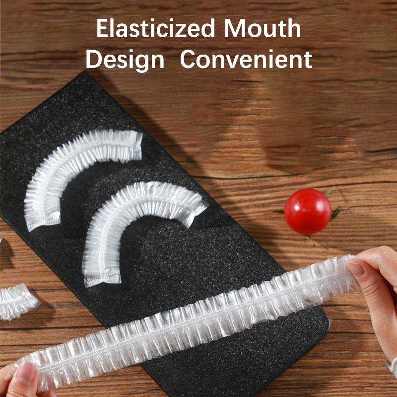 50/100Pcs Disposable Food Cover Food Grade Fruit Vegetable Storage Bag Elastic Bowls Cups Cover Kitchen Fresh-Keeping Film Bag