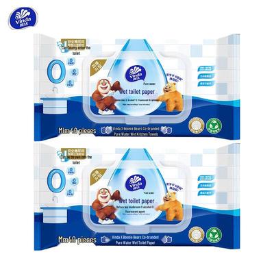 Spłukiwalne Nawilżane Chusteczki Toaletowe (2-Pack)