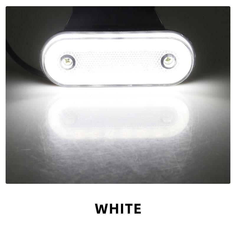 

1x 24 В светодиодный боковой габаритный фонарь с кронштейном для грузовика, габаритный фонарь, задний фонарь для прицепа, тягача, грузовика, предупреждающий стояночный фонарь белый