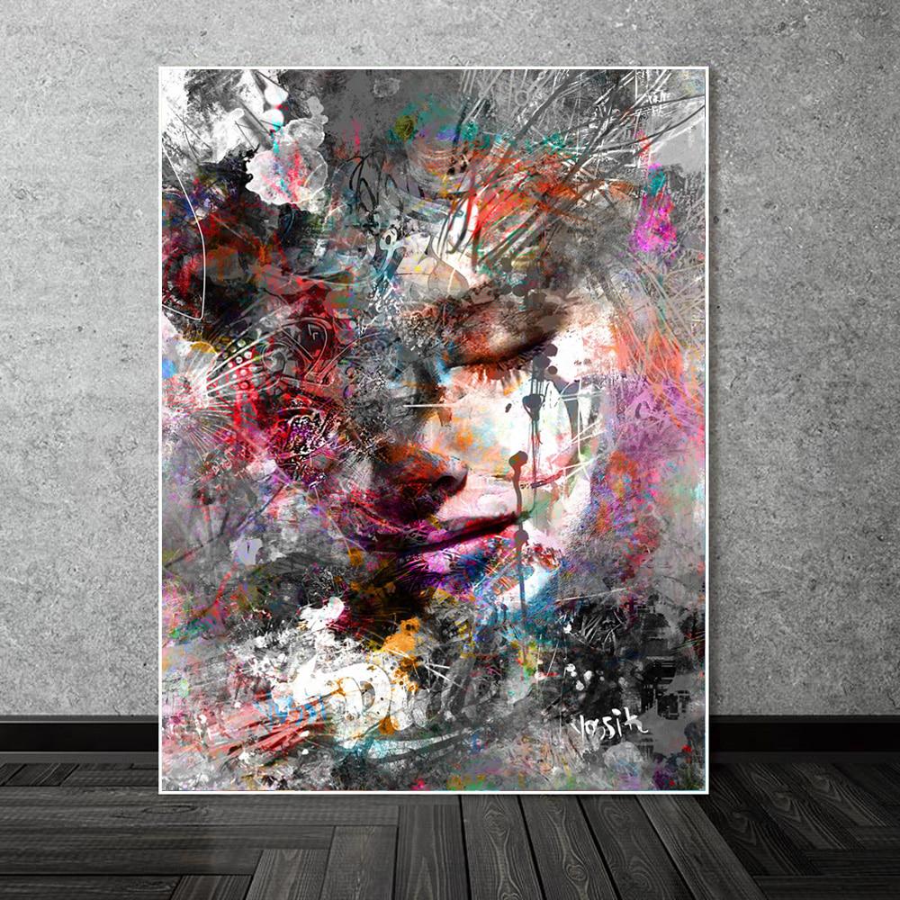 Abstract Girl 5d Diy Diamond Painting Mosaic Diamond Embroidery Graffiti Art
