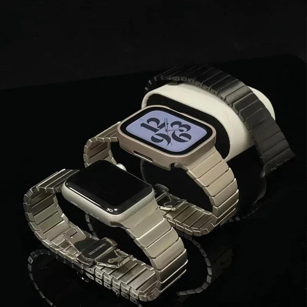 Link Bracelet Correa For Apple Watch Ultra 3 2 Band 49mm 11 10 9 8 7 6 Se 45mm 41 44 Stainless Steel Strap for Iwatch 42mm 46mm