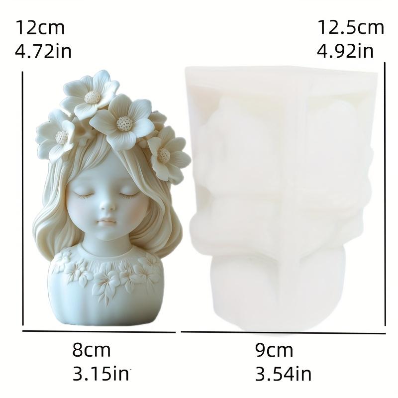 

2025 Сделай сам Афина девушка цветочный горшок смола силиконовая форма богиня коробка для хранения цементная форма милая девушка чашка для свечи подставка для ручек гипсовые формы