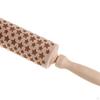 Christmas Embossed Wooden Rolling Pin Engraved Embossing for Baking Fondant