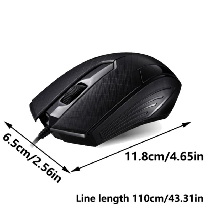 USB Wire Mouse with Ergonomic Designs 1200DPI for Offices and Gaming Use USB Wire Mouse Comfortable Grip Mouse