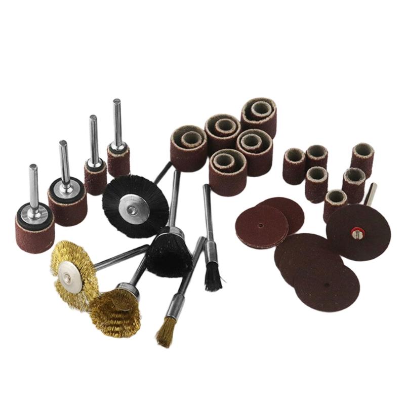 Multiple Style Abrasive Brushes Sandpaper Rings For Power Tool Metalwork Rusts Removal And Front Finishing