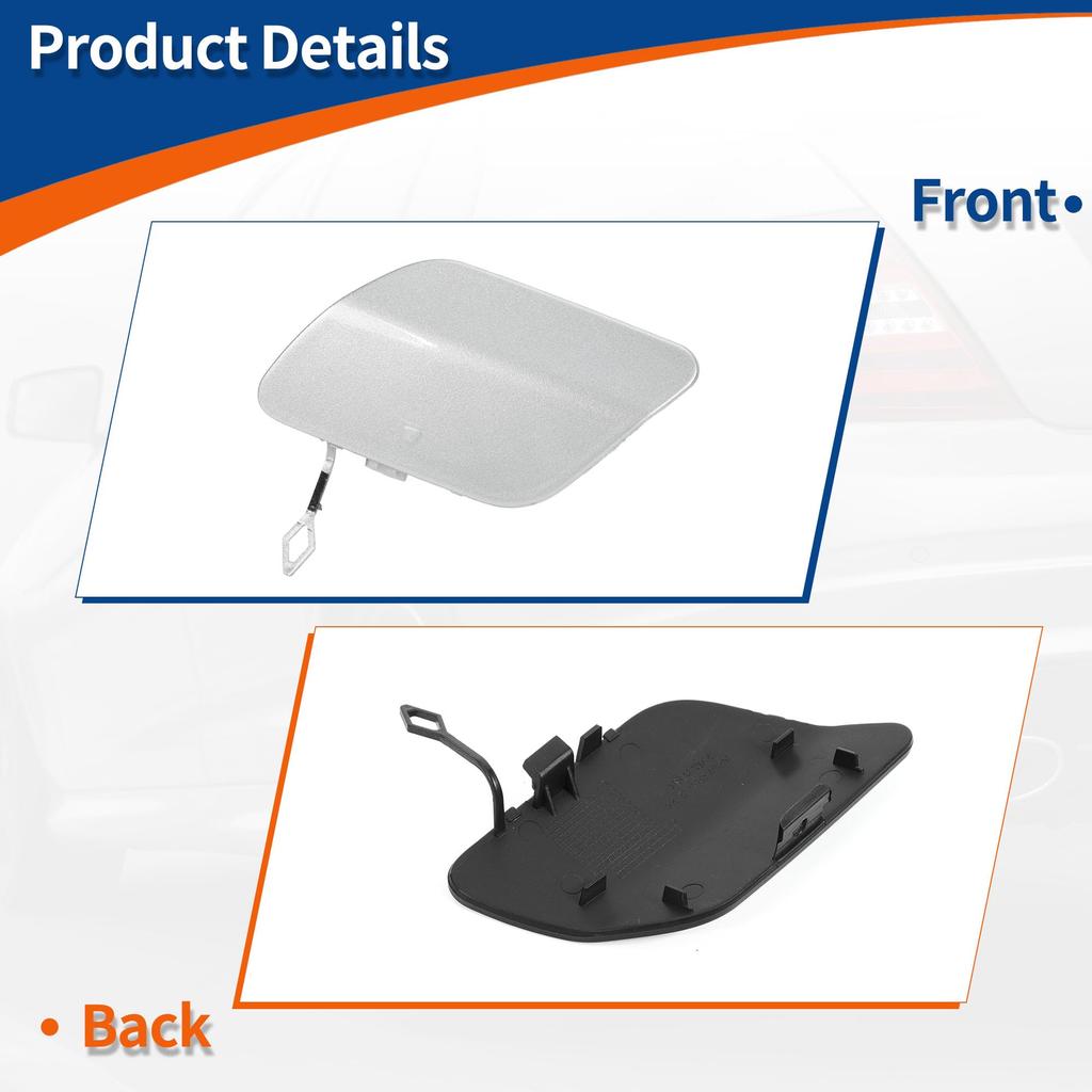 ACROPIX Rear Light Car Bumper Toe Hook Cover Cap for Mercedes Benz W205 Silver Part 1 Piece C-Class 2015-2020, Tone, Number A2058850224,