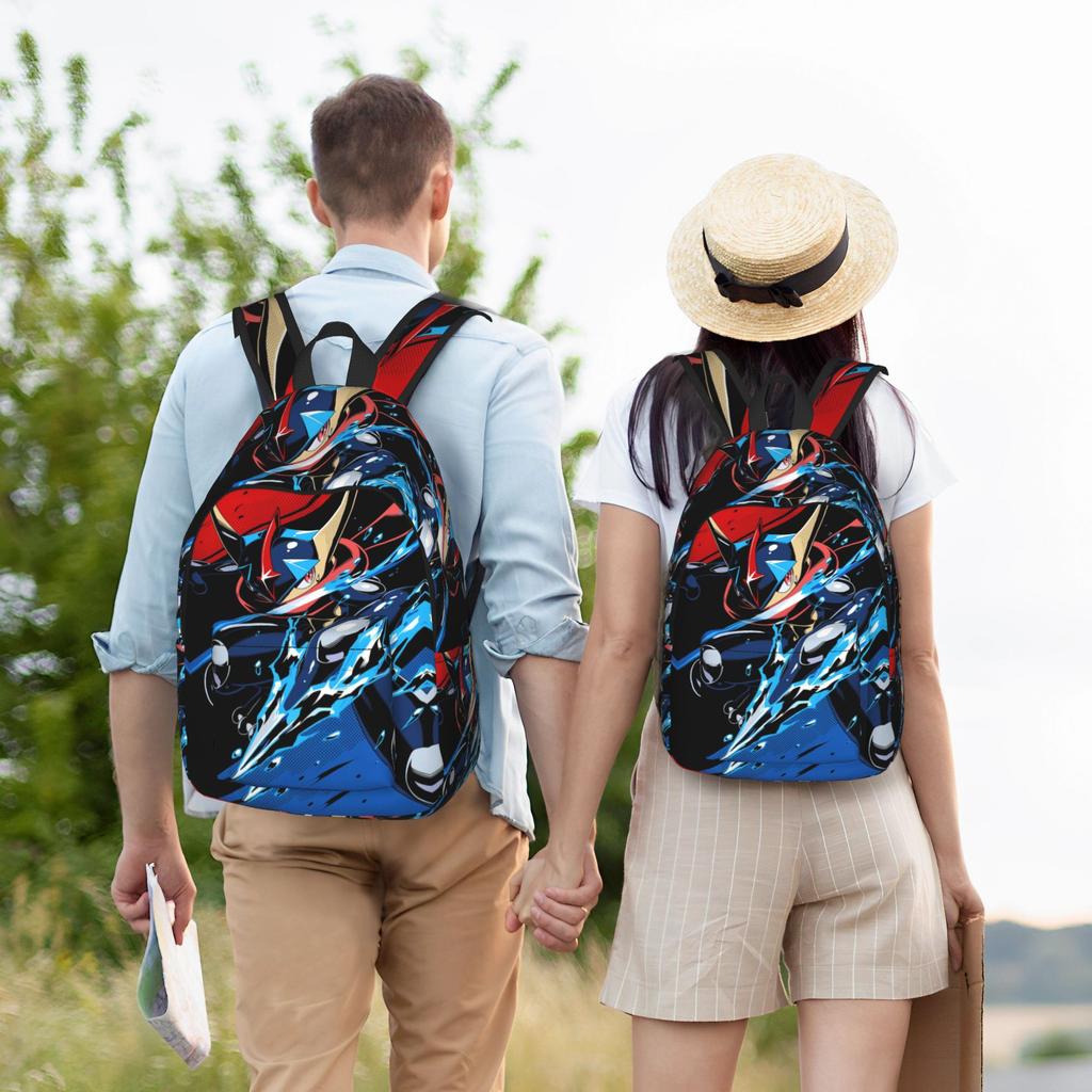 Fashion Pokemon Backpack  Mochilas Casual Camping Zipper Closure Rucksack