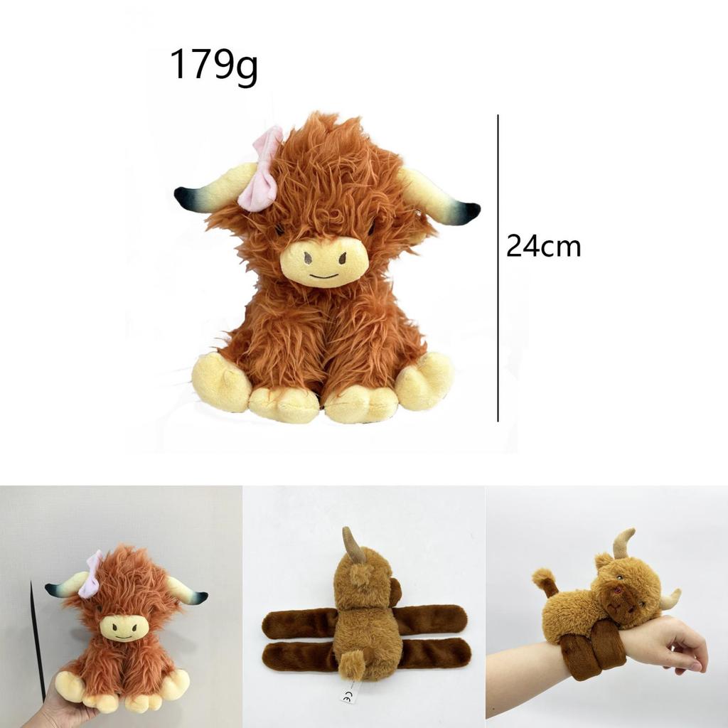 Highland Cow Soft Plush Toy With Pp Cotton For Kids And Decorative Use