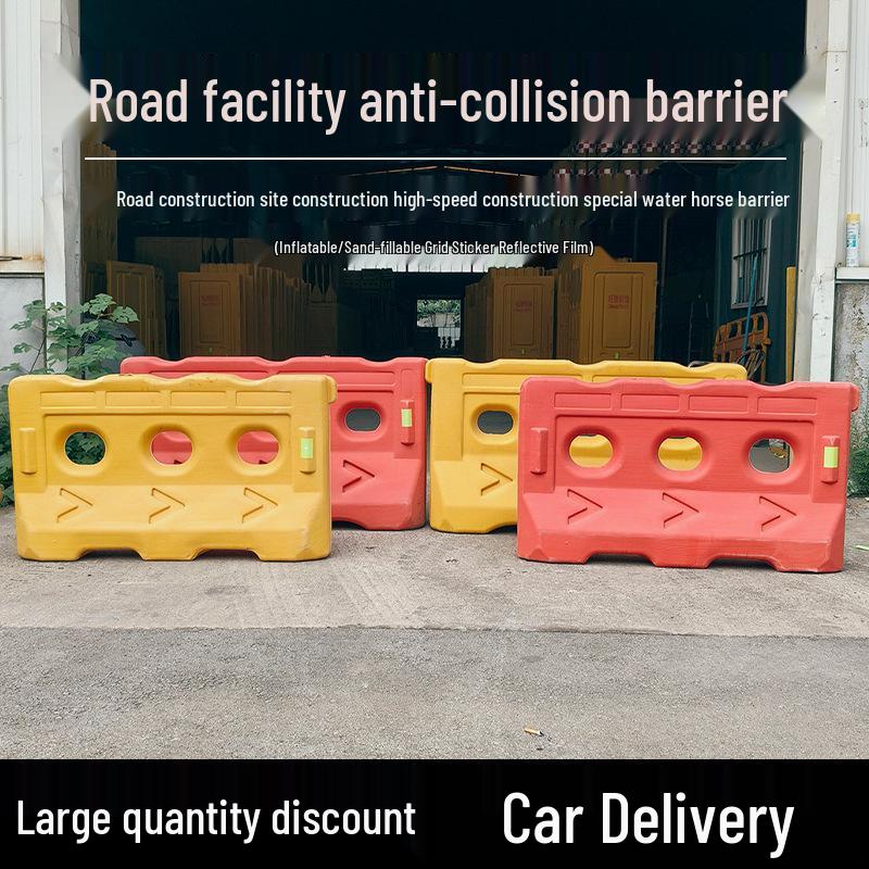1.5m Rotomolded Water-Filled Barrier: Three-Hole Anti-Collision Plastic Guardrail