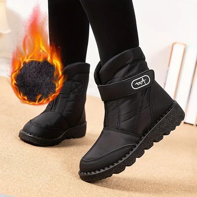 New Large-sized Snow Boots for Women with Plush and Warm Cotton Shoes, Waterproof and Non Slip Women's Boots