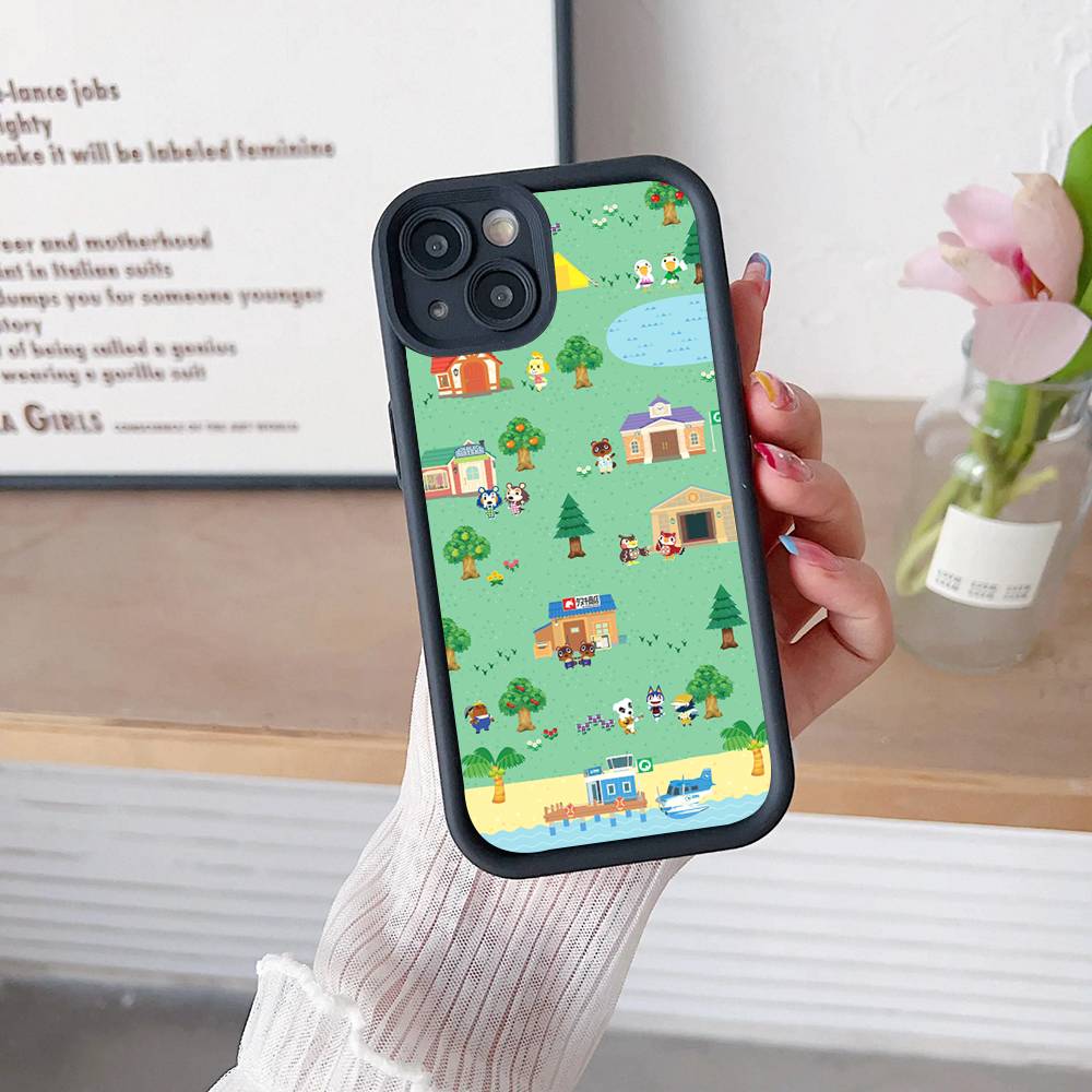Game A-Animal C-C-Crossing Silicone Soft Phone Case For IPhone 17 16 15 14 Plus 13 12 Mini 11 Black Cover