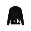 Calvin Klein Zipper Baseball Collar Overlapping Letter Cardigan Sweater Men sweater Black J319778-BEH