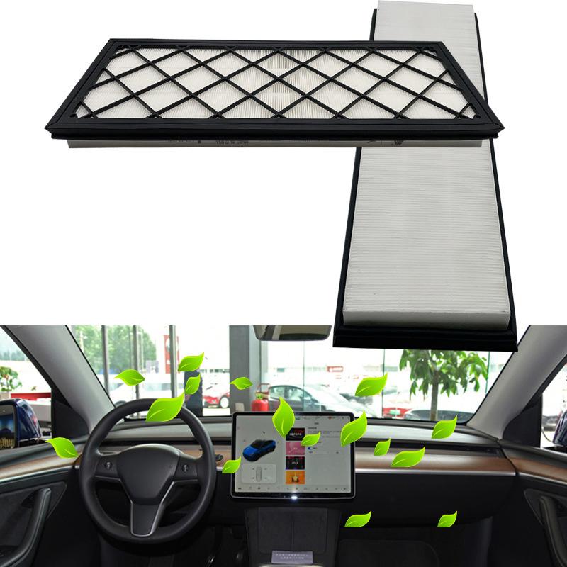 

BRONCO 1 Pair For Tesla Model Y Filter HEPA Air Filter Replacement,OE: 1658375-00-A CU47025-2 Type A