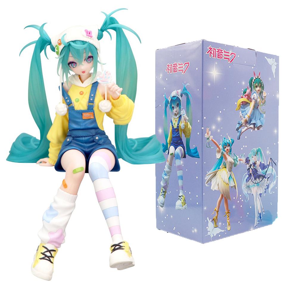 Hot 14CM Anime Hatsune Miku Lollipop Figure Anime Peripheral Collectible Models Decorative Decorations Children Kawaii Present