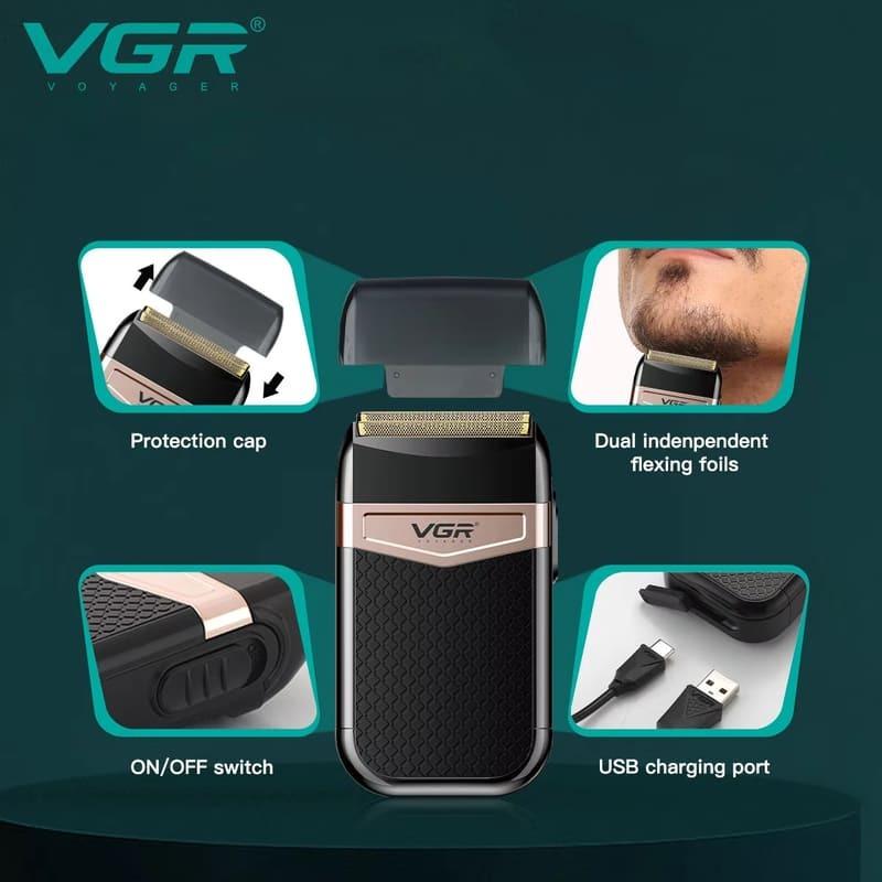 Portable Shaver Full Body Washable Whitening Device  Men's Shaver with Replacement Heads Electric Shaver Safe and Skin-friendly Long-lasting