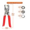 100 pezzi/set, set di strumenti per pinze, bottoni per cucire in metallo, bottoni automatici a bottone cavo/solido per l'installazione di borse per vestiti