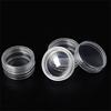 5/50pcs 5g Sample Clear Cream Jar Mini Cosmetic Bottles Containers Transparent Pot For Nail Arts Small Clear Can Tin For Balm