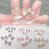 20Pcs Checkered Bows Resin Nail Charms Plaid Bows Ties Nail Art Decorations DIY Nail Designs